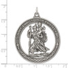 Lex & Lu Sterling Silver Antiqued Saint Christopher Medal LAL105328 - 4 - Lex & Lu