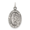 Lex & Lu Sterling Silver Antiqued Saint Christopher Medal LAL105330 - Lex & Lu