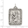 Lex & Lu Sterling Silver Antiqued Saint Christopher Medal LAL105347 - 3 - Lex & Lu