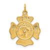 Lex & Lu 24k Gold-plated Sterling Silver Saint Florian Fireman's Badge Medal - Lex & Lu