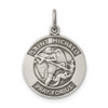 Lex & Lu Sterling Silver Antiqued Saint Michael Medal LAL105374 - Lex & Lu