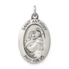 Lex & Lu Sterling Silver Antiqued Saint Anthony Medal LAL105380 - Lex & Lu