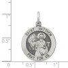 Lex & Lu Sterling Silver Antiqued Saint Matthew Medal LAL105408 - 3 - Lex & Lu
