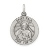 Lex & Lu Sterling Silver Antiqued Saint Paul Medal LAL105414 - Lex & Lu