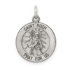 Lex & Lu Sterling Silver Antiqued Saint Roch Medal LAL105418 - Lex & Lu