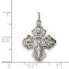 Lex & Lu Sterling Silver Antiqued 4-way Medal LAL105425 - 3 - Lex & Lu