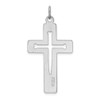 Lex & Lu Sterling Silver w/Rhodium Latin Cross Pendant LAL105459 - 4 - Lex & Lu