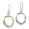Lex & Lu Sterling Silver Gold-Plated Triple Circle Dangle Earrings - 2 - Lex & Lu