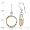 Lex & Lu Sterling Silver Gold-Plated Triple Circle Dangle Earrings - 4 - Lex & Lu