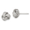 Lex & Lu Sterling Silver CZ Love Knot Post Earrings LAL10549 - Lex & Lu