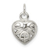 Lex & Lu Sterling Silver Heart Charm LAL105500 - 3 - Lex & Lu