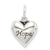 Lex & Lu Sterling Silver Antiqued Hope Pendant - Lex & Lu