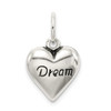 Lex & Lu Sterling Silver Antiqued Dream Heart Pendant - Lex & Lu
