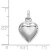Lex & Lu Sterling Silver w/Rhodium Puffed Heart Charm LAL105513 - 4 - Lex & Lu