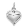 Lex & Lu Sterling Silver w/Rhodium Puffed Heart Charm LAL105516 - Lex & Lu