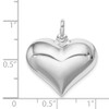 Lex & Lu Sterling Silver w/Rhodium Puffed Heart Pendant LAL105517 - 4 - Lex & Lu