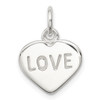 Lex & Lu Sterling Silver Love Heart Charm - Lex & Lu