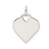 Lex & Lu Sterling Silver Polished Heart Charm LAL105524 - 4 - Lex & Lu