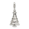 Lex & Lu Sterling Silver CZ & Enameled Christmas Tree Charm - 4 - Lex & Lu