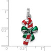 Lex & Lu Sterling Silver Rhodium-platedEnamel Candy Cane Charm LAL105554 - 4 - Lex & Lu