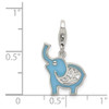 Lex & Lu Sterling Silver Blue Enameled Elephant Charm - 3 - Lex & Lu