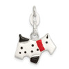 Lex & Lu Sterling Silver Enameled Scottie Dog Charm - 4 - Lex & Lu