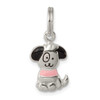 Lex & Lu Sterling Silver Enameled Puppy Charm - Lex & Lu