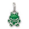 Lex & Lu Sterling Silver Green Enameled Frog Charm LAL105631 - Lex & Lu