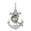 Lex & Lu Sterling Silver Antiqued Anchor Charm LAL105677 - Lex & Lu