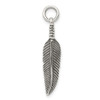 Lex & Lu Sterling Silver Antiqued Feather Charm LAL105693 - Lex & Lu