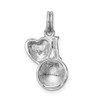 Lex & Lu Sterling Silver Rhodium-platedEnamel I Heart Soccer Ball Charm - 3 - Lex & Lu