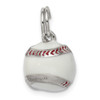 Lex & Lu Sterling Silver 3D Enamel Baseball Charm - 4 - Lex & Lu