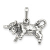 Lex & Lu Sterling Silver Antiqued Taurus Pendant - Lex & Lu