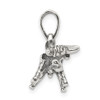 Lex & Lu Sterling Silver Antiqued Taurus Pendant - 2 - Lex & Lu