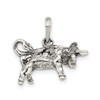 Lex & Lu Sterling Silver Antiqued Taurus Pendant - 4 - Lex & Lu