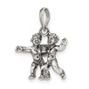 Lex & Lu Sterling Silver Antiqued Gemini Pendant - 5 - Lex & Lu