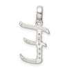 Lex & Lu Sterling Silver CZ Initial E Pendant LAL105888 - 3 - Lex & Lu