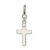 Lex & Lu Sterling Silver CZ Faith Cross Clip-on Charm - 4 - Lex & Lu