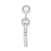 Lex & Lu Sterling Silver & CZ Polished Cross Charm - 2 - Lex & Lu