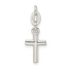 Lex & Lu Sterling Silver Polished Cross Charm LAL105922 - 4 - Lex & Lu