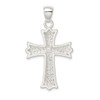 Lex & Lu Sterling Silver Polished Filigree Cross Pendant - 4 - Lex & Lu