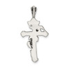 Lex & Lu Sterling Silver Antiqued Flowered Cross Pendant - 4 - Lex & Lu