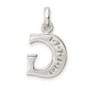 Lex & Lu Sterling Silver White CZ Initial G Pendant - 3 - Lex & Lu