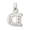 Lex & Lu Sterling Silver CZ Initial D Pendant LAL105990 - 4 - Lex & Lu