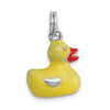 Lex & Lu Sterling Silver w/Rhodium Enamel Duck Charm - 3 - Lex & Lu