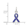 Lex & Lu Sterling Silver Blue Enameled Awareness Charm - 3 - Lex & Lu