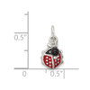 Lex & Lu Sterling Silver Red Enameled Ladybug w/Bead Charm - 3 - Lex & Lu