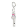 Lex & Lu Sterling Silver Enameled Ballerina Charm - 2 - Lex & Lu