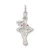 Lex & Lu Sterling Silver Enameled Ballerina Charm - 4 - Lex & Lu