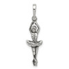 Lex & Lu Sterling Silver Antiqued Ballerina Pendant - Lex & Lu